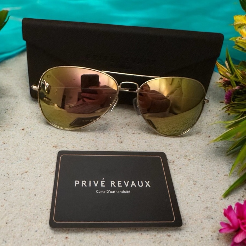PRIVE REVAUX Aviator‎ Sunglasses NEW IN BOX